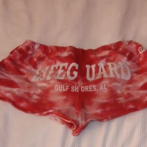 Women's Red Shorts Lifegaurd